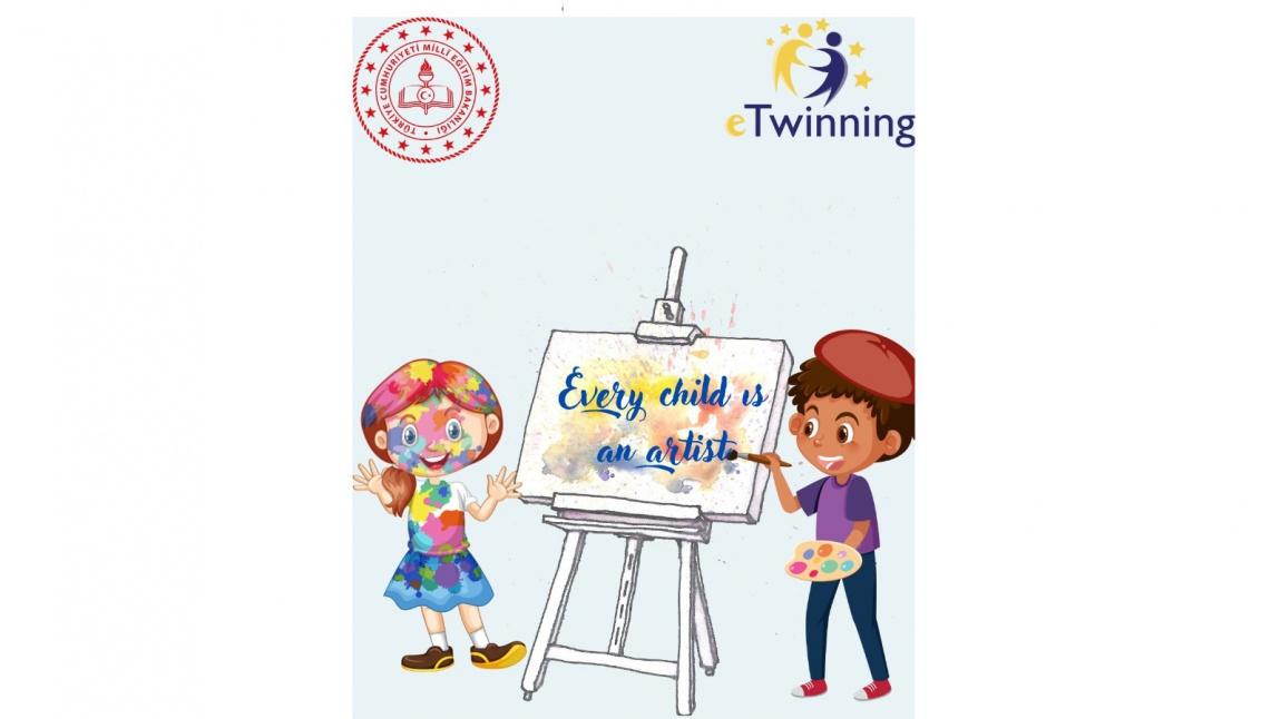 Every Child Is An Artist e twinning projemizin sergisi yapıldı